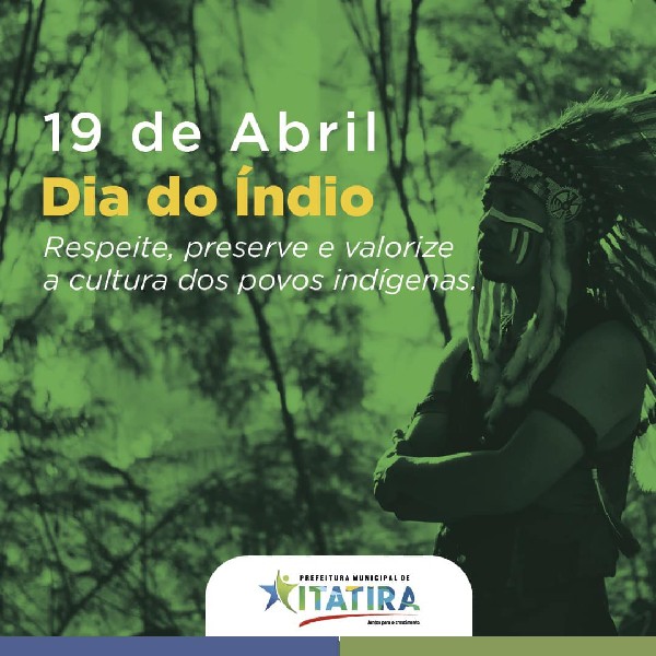 Dia de celebrar o Índio, primeiros habitantes de nosso Brasil. Merecem nosso respeito e nossa admiração. #DiadoIndio #It